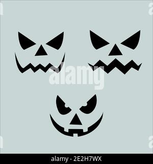 creative halloween ghost face vectors Stock Vector