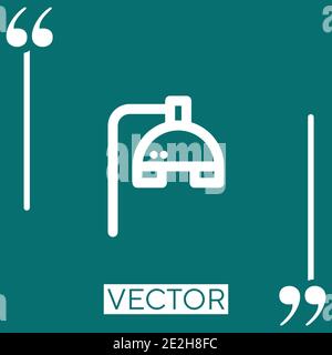 hairdryer vector icon Linear icon. Editable stroke line Stock Vector