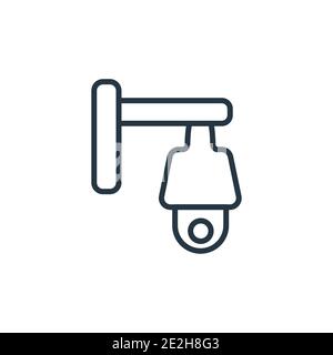 Rotate camera outline vector icon. Thin line black rotate camera icon, flat vector simple element illustration from editable internet security concept Stock Vector