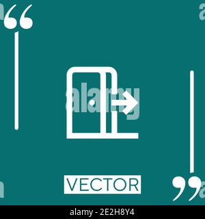 logout vector icon Linear icon. Editable stroked line Stock Vector