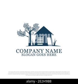 Nature dream house logo design inspiration, best for business and company logo template Stock Vector