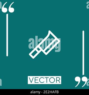 cleaver vector icon Linear icon. Editable stroke line Stock Vector