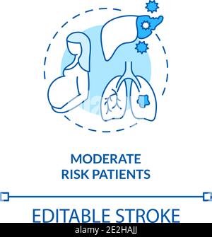 Moderate risk patients concept icon Stock Vector Image & Art - Alamy