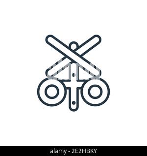 Border rail icon flat vector. Stop traffic. Stop crossing Stock Vector ...