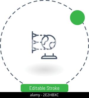 d printer vector icon editable stroke outline icons for web and mobile Stock Vector