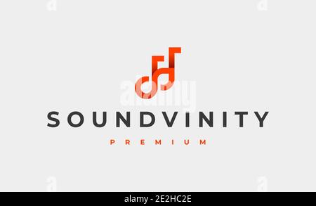 infinity music logo Design Vector Illustration Stock Vector
