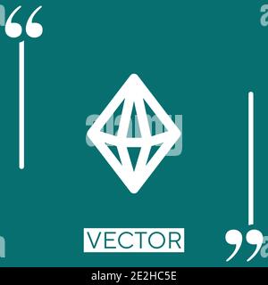 gem vector icon Linear icon. Editable stroke line Stock Vector