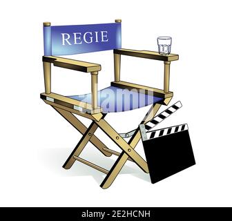Director chair isolated on white background. - vector illustration Stock Vector