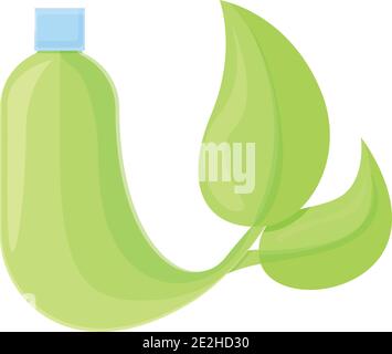Biodegradable plastic modern bottle icon. Cartoon of biodegradable plastic modern bottle vector icon for web design isolated on white background Stock Vector
