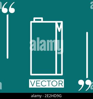juice brik Linear icon. Editable stroke line Stock Vector