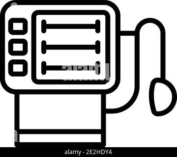 Clinic ventilator medical machine icon. Outline clinic ventilator medical machine vector icon for web design isolated on white background Stock Vector