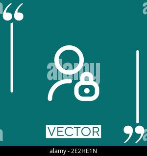 block user vector icon Linear icon. Editable stroked line Stock Vector