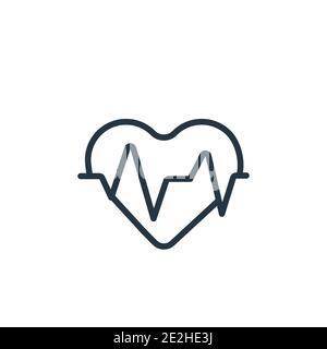 Lifeline outline vector icon. Thin line black lifeline icon, flat vector simple element illustration from editable medical concept isolated on white b Stock Vector