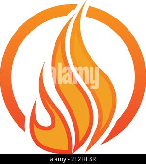 Fire with flame and feuer mit flamme Logo - Vector Stock Vector
