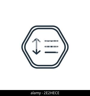 Spacing outline vector icon. Thin line black spacing icon, flat vector simple element illustration from editable maps and flags concept isolated on wh Stock Vector