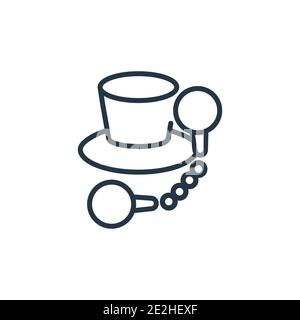 Handcuffs outline vector icon. Thin line black handcuffs icon, flat vector simple element illustration from editable magic concept isolated stroke on Stock Vector