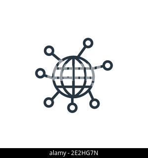 Network icon. Globalization icon black on white background Stock Vector ...