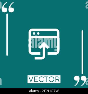 open in browser vector icon Linear icon. Editable stroked line Stock Vector