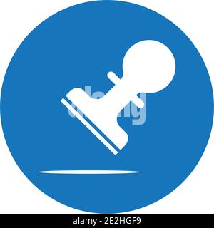 Stamp logo Icon Flat vector illustration design template Stock Vector