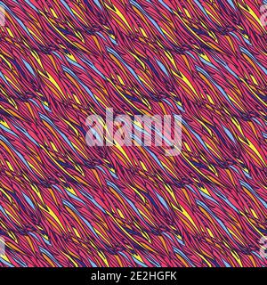 Vintage seamless psychedelic pattern with hand-drawn wings feathers. Vector doodle illustration Stock Vector