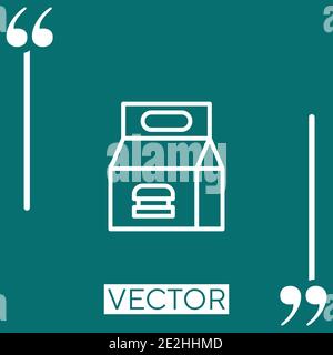 hamburger vector icon Linear icon. Editable stroked line Stock Vector