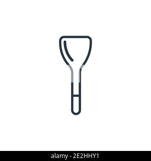 Paddle outline vector icon. Thin line black paddle icon, flat vector simple element illustration from editable kitchen concept isolated stroke on whit Stock Vector
