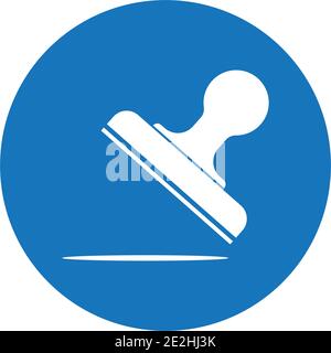 Stamp logo Icon Flat vector illustration design template Stock Vector