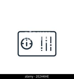 Control panel outline vector icon. Thin line black control panel icon, flat vector simple element illustration from editable industry concept isolated Stock Vector