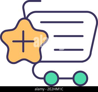 Buying business assets RGB color icon Stock Vector