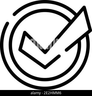 Business collaboration approved icon. Outline business collaboration approved vector icon for web design isolated on white background Stock Vector