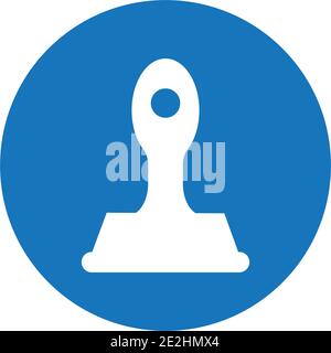 Stamp logo Icon Flat vector illustration design template Stock Vector