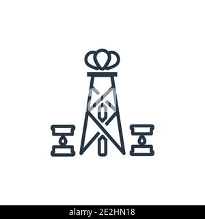 Extraction outline vector icon. Thin line black extraction icon, flat vector simple element illustration from editable industry concept isolated strok Stock Vector