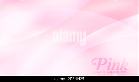 Abstract pale pastel pink background with translucent shapes. Minimal vector graphic wallpaper Stock Vector