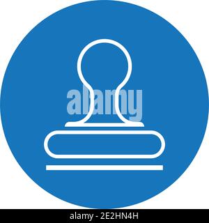 Stamp logo Icon Flat vector illustration design template Stock Vector