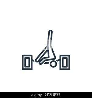 Acrobatic outline vector icon. Thin line black acrobatic icon, flat vector simple element illustration from editable magic concept isolated stroke on Stock Vector