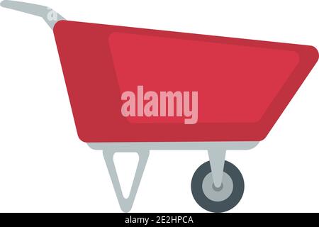 wheelbarrow construction tool isolated icon Stock Vector