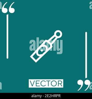 electric toothbrush vector icon Linear icon. Editable stroke line Stock Vector