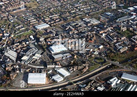 aerial view of Longton, Stoke on Trent, Staffordshire Stock Photo