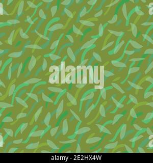 Abstract Lawn Flooring Seamless Vector Repeat Background. Irregular Sprinkled Green Design. Close Up, All Over Repeat. Interior Design, Home Decor, Interiors. Vector EPS 10 Tile. Stock Vector