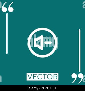 volume down vector icon Linear icon. Editable stroke line Stock Vector
