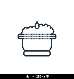 Phirni outline vector icon. Thin line black phirni icon, flat vector simple element illustration from editable india and holi concept isolated stroke Stock Vector