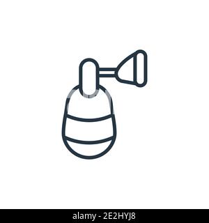 Anesthesia outline vector icon. Thin line black anesthesia icon, flat vector simple element illustration from editable medical concept isolated on whi Stock Vector