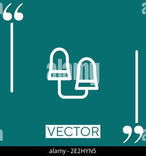 ear plug vector icon Linear icon. Editable stroked line Stock Vector