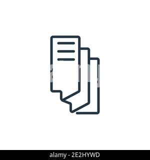 Flyer outline vector icon. Thin line black flyer icon, flat vector simple element illustration from editable marketing concept isolated stroke on whit Stock Vector