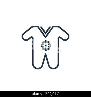Work overall line icon concept. Work overall flat vector symbol, sign ...