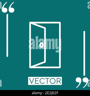 open door Linear icon. Editable stroke line Stock Vector