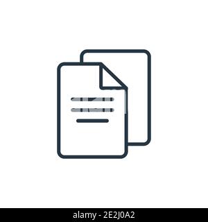 Files outline vector icon. Thin line black files icon, flat vector simple element illustration from editable human resources concept isolated stroke o Stock Vector