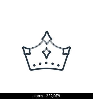 Princess outline vector icon. Thin line black princess icon, flat vector simple element illustration from editable luxury concept isolated stroke on w Stock Vector