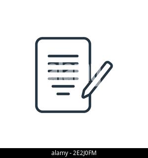 Curriculum outline vector icon. Thin line black curriculum icon, flat vector simple element illustration from editable human resources concept isolate Stock Vector