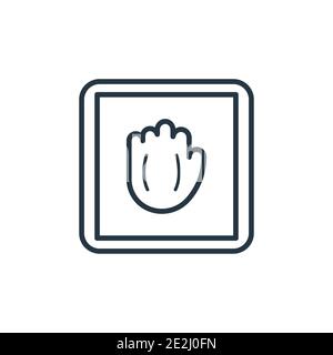 Grab outline vector icon. Thin line black grab icon, flat vector simple element illustration from editable gestures concept isolated stroke on white b Stock Vector